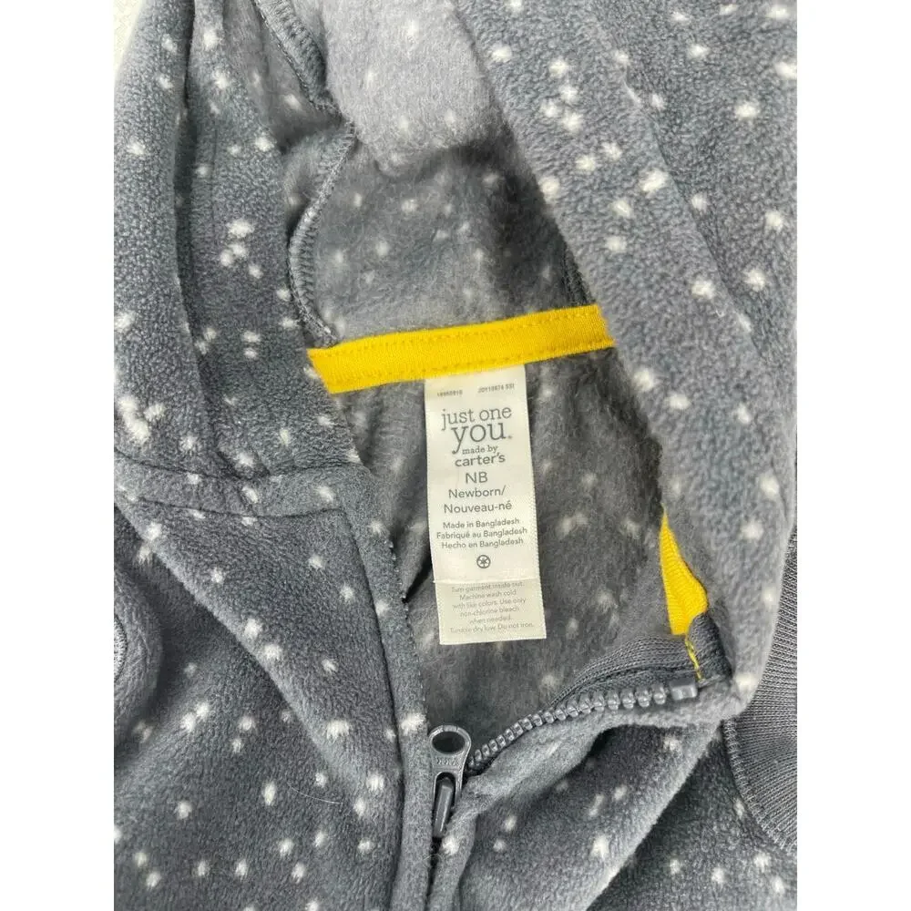 Carter's Just One You Gray Fleece Pajama Set Baby Newborn